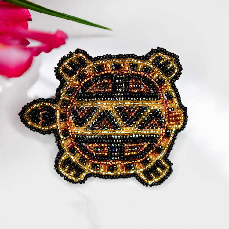 Beaded Turtle Barrette