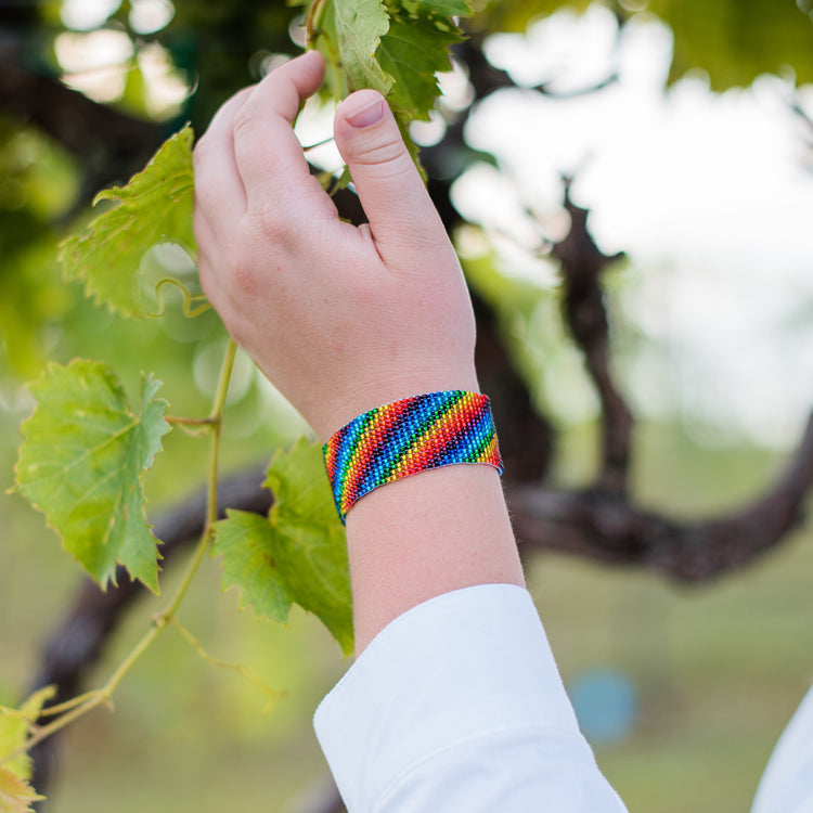 Rainbow Medium Beaded Bracelet