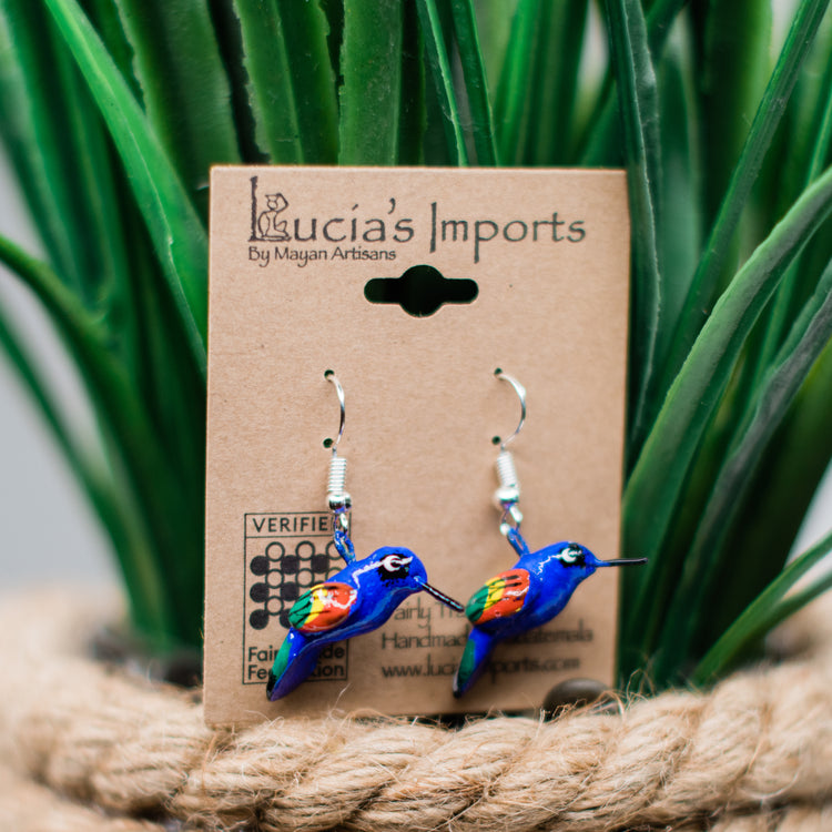 Hummingbird Ceramic Earrings