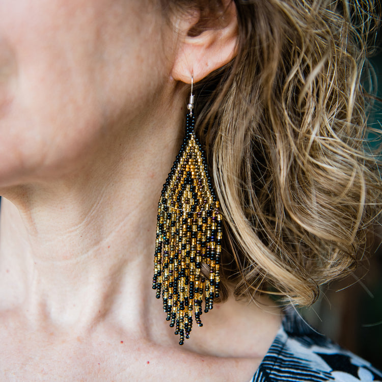 Triangle Fringe Earrings