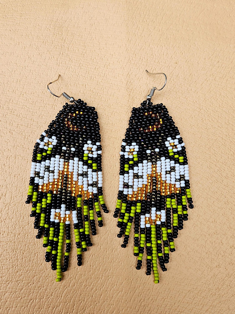 Moonlight Moth Fringe Earrings