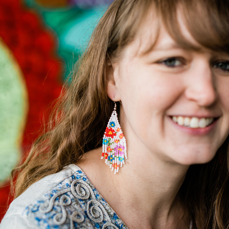 Fringe Flower Earrings