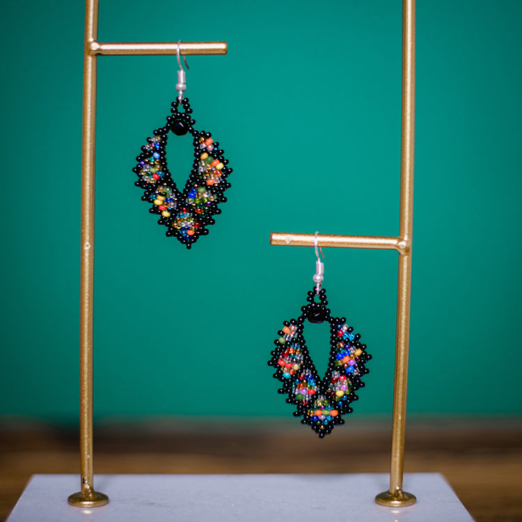 Mosaic Earrings Black
