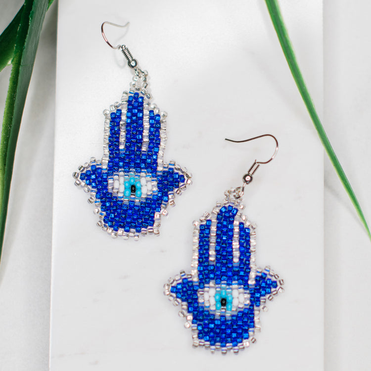 Hamsa Beaded Earring