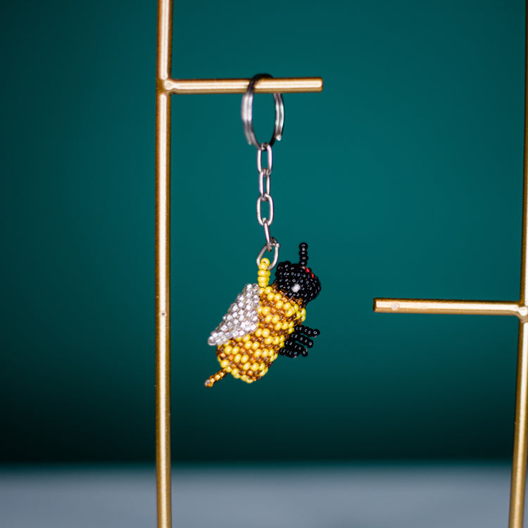 Bee Beaded Keychain