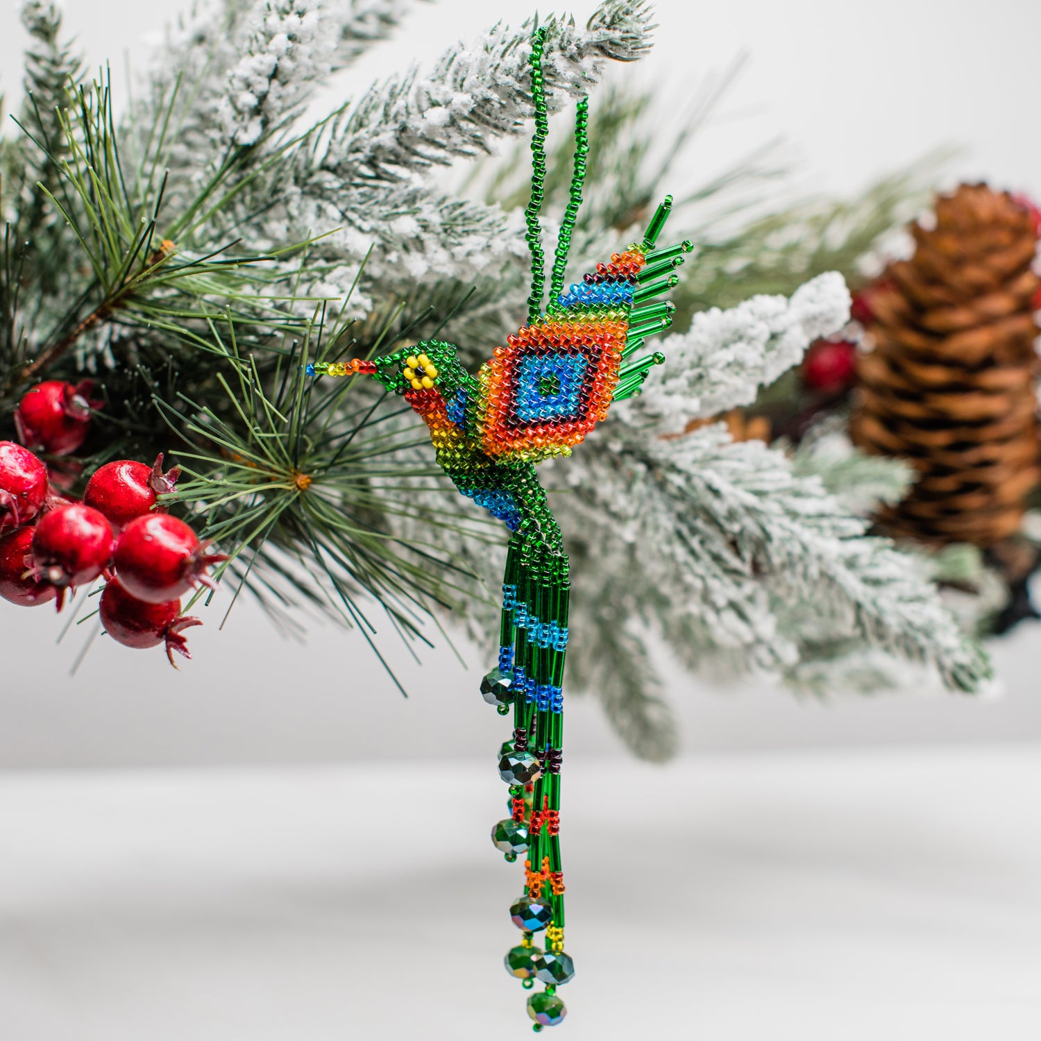 Fair Trade Large Beaded Hummingbird Ornament – Lucia's World Emporium