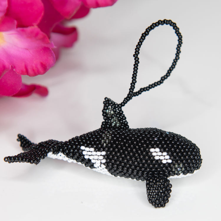 Orca Whale Beaded Ornament