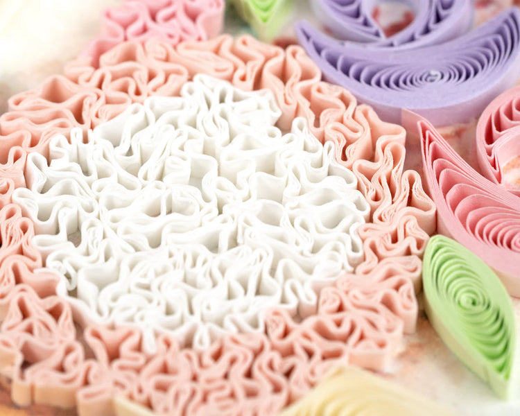 Floral Wedding Cake Quilling Card