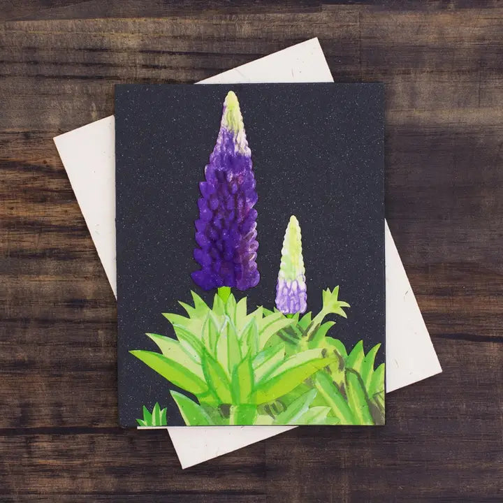 Lupine Flower Greeting Card