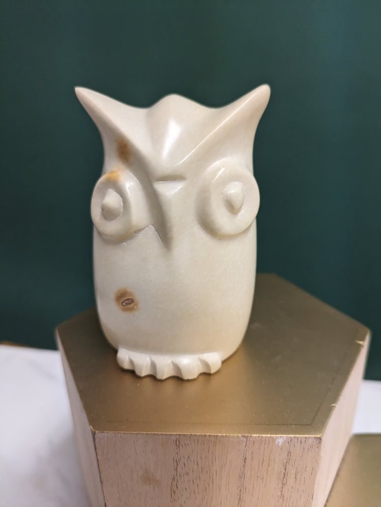 Natural Soapstone Owl
