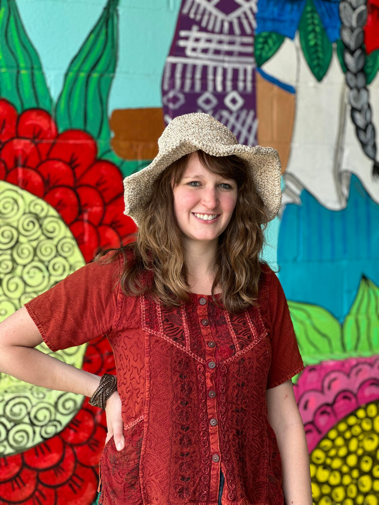 Wide Brim Hemp Sun Hat
