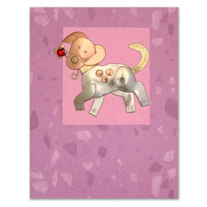 Poppy Dog Pin and Greeting Card
