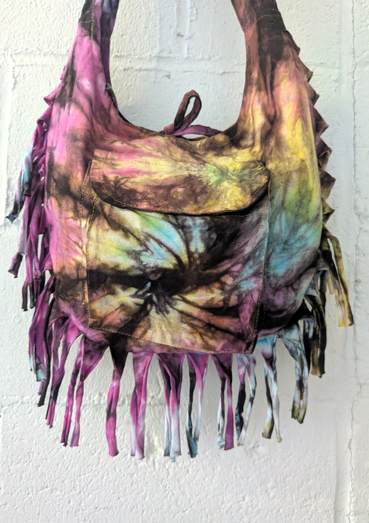 Rainbow Colored Tie Dye Crossbody