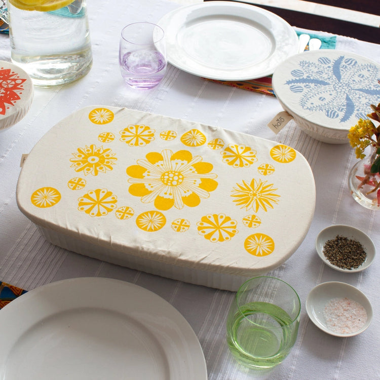 Aloe Rectangle Cotton Casserole Dish Cover