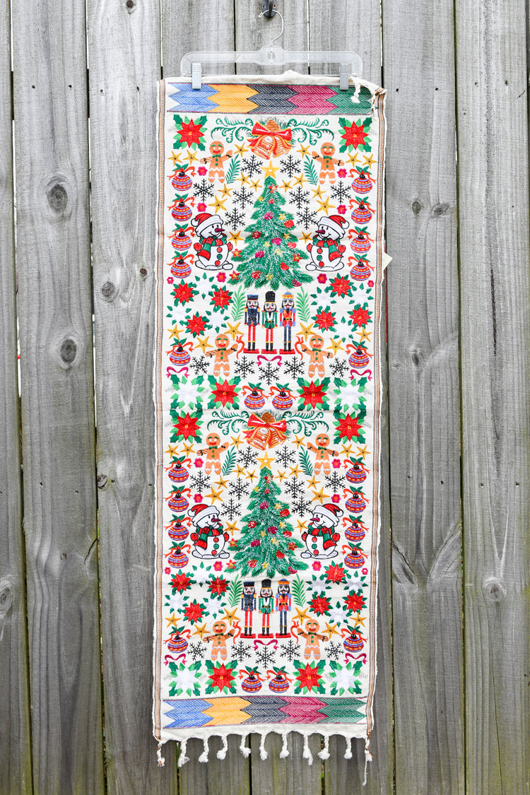 Medium Embroidered Holiday Table Runner