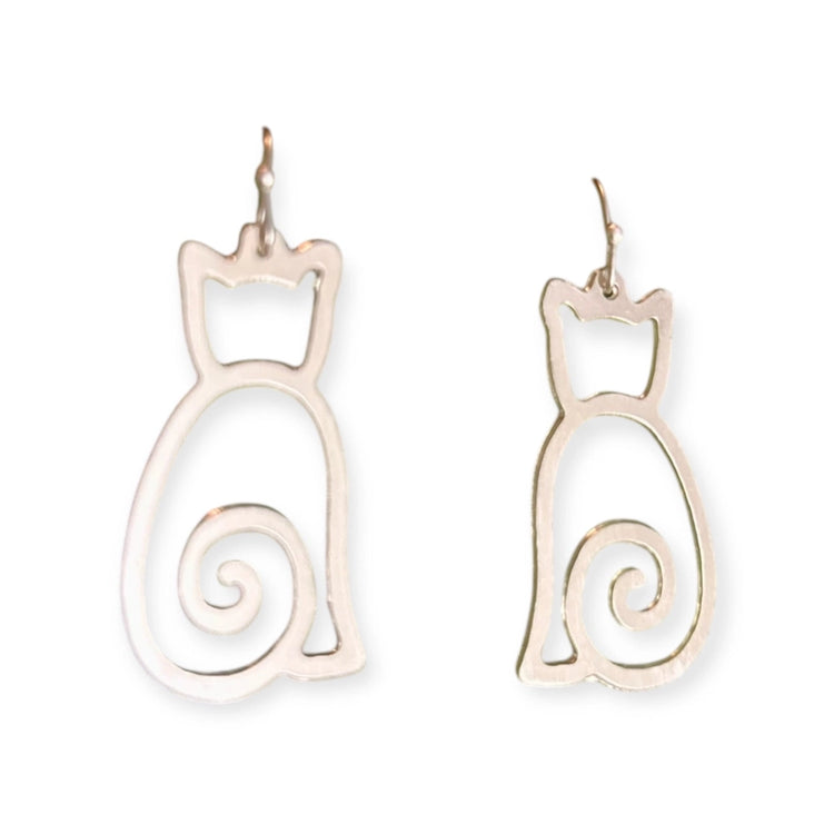Modern Cat Silhouette Earrings