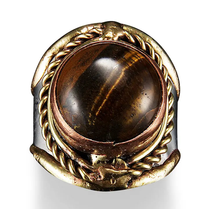 Mixed Metal and Stone Ring