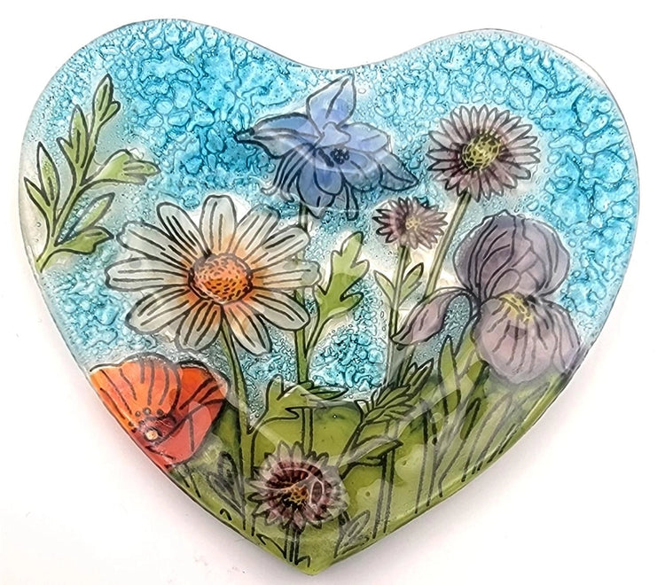 Wildflowers Heart Shaped Dish