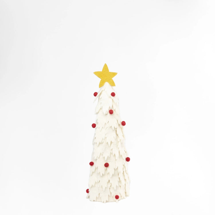 White Felt Christmas Tree