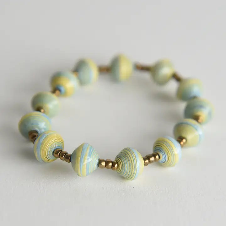 Striped Recycled Paper Bracelets
