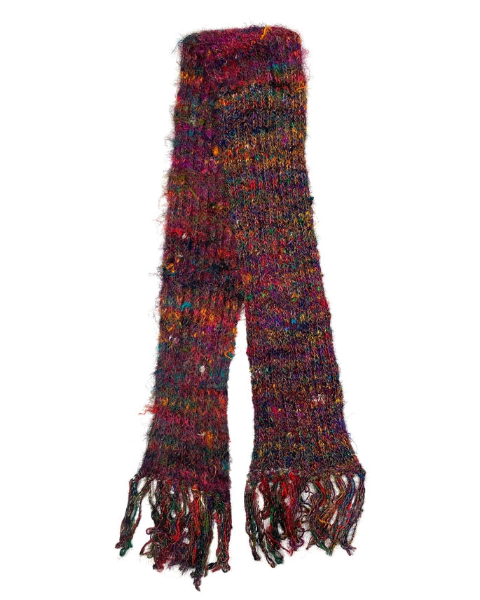 Multicolor Upcycled Silk Scarf