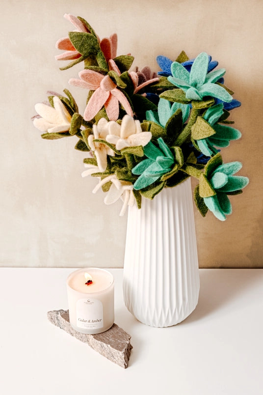 Felt Watsonia Flowers