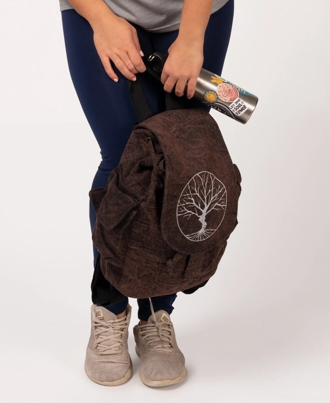 Peace Tree Slouchy Backpack