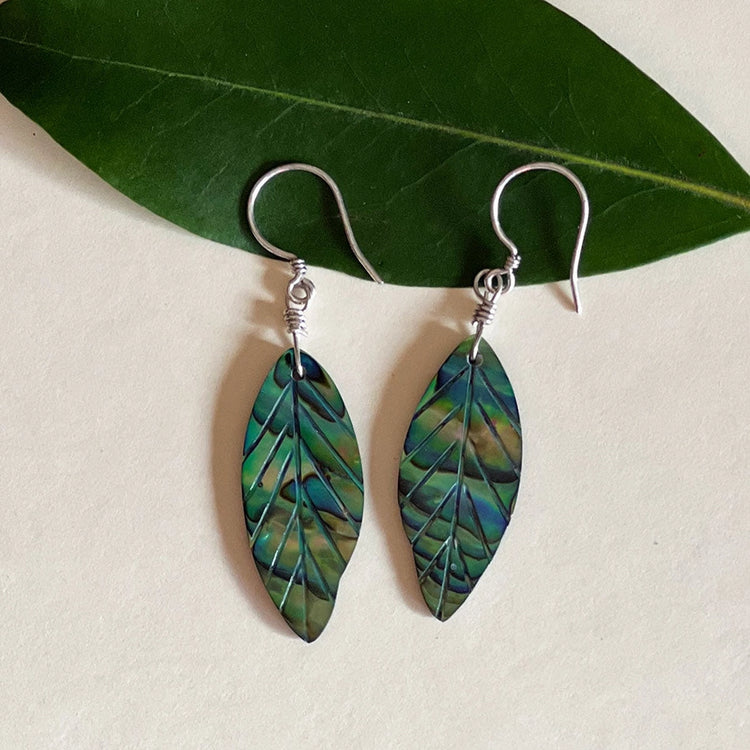 New Leaf Abalone Earring