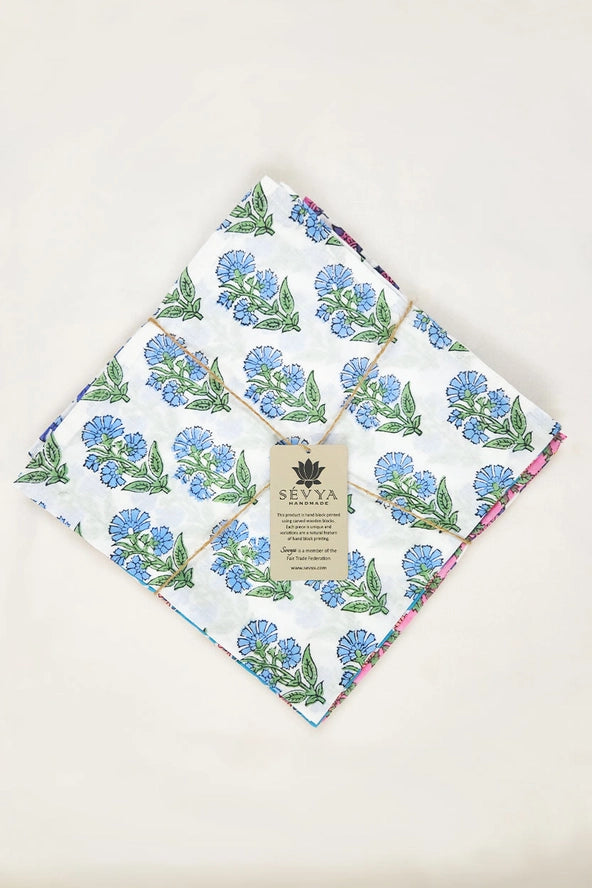 Set of 6 Jaipur Block Print Napkins