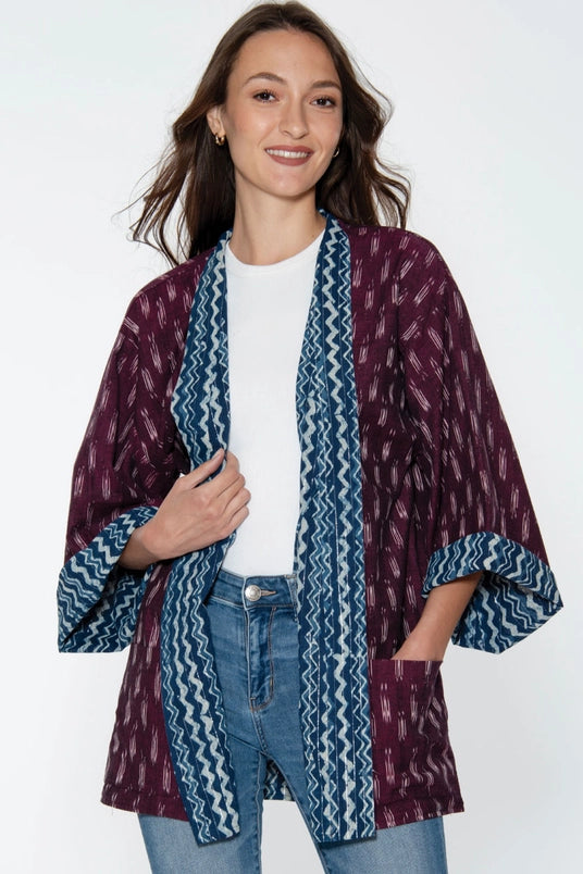 Reversible Ikat Handloomed Kimono