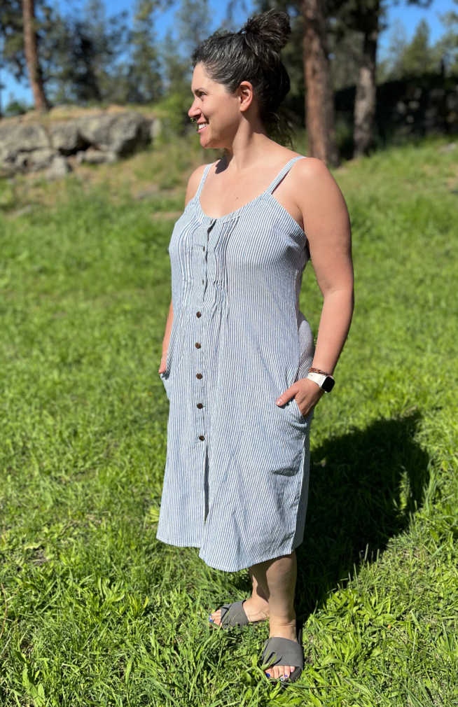 Nautical Stripe Cotton Tank Dress