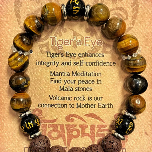 Mantra Mala Tiger's Eye Bracelet