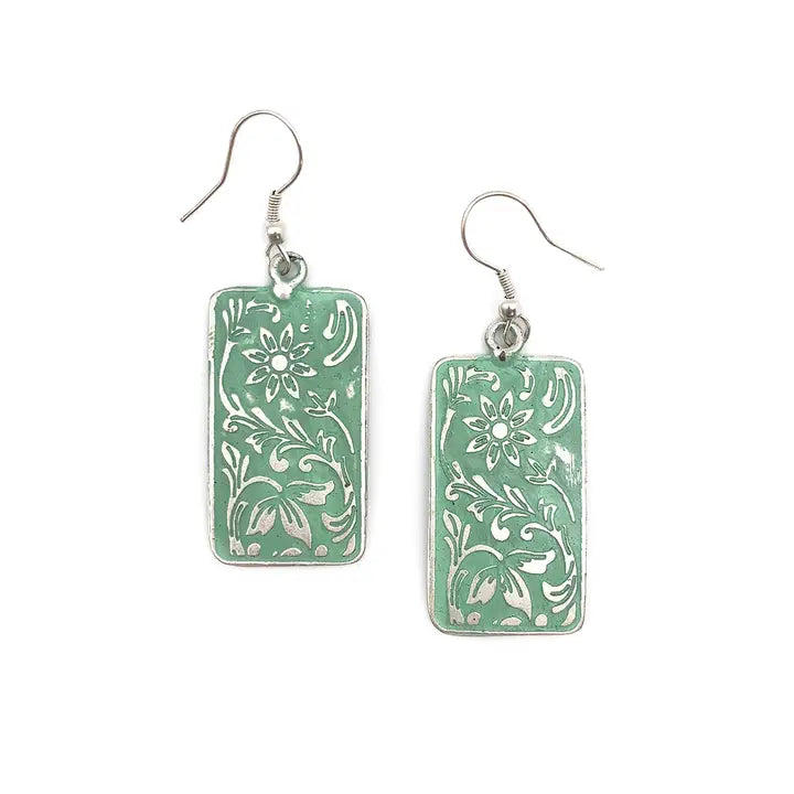 Floral Patina Earrings