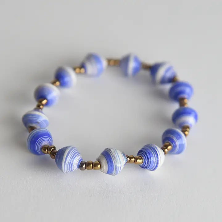 Striped Recycled Paper Bracelets
