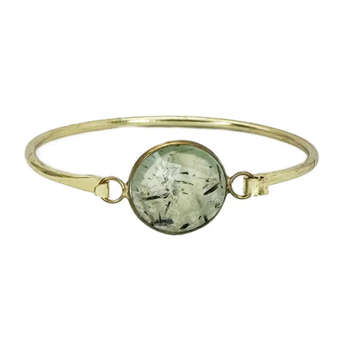 Gold-Plated Prehnite Bracelet
