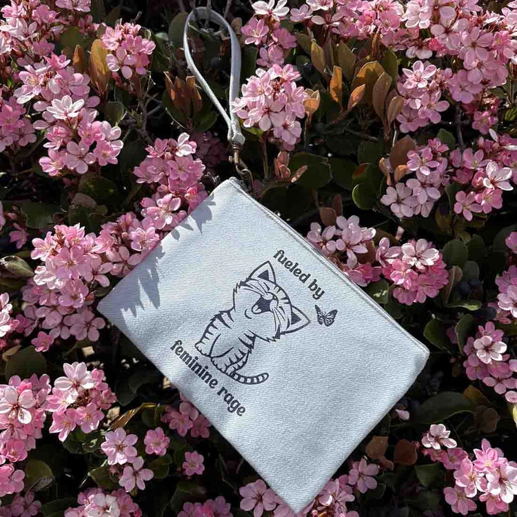 Cat Feminine Rage Zipper Pouch