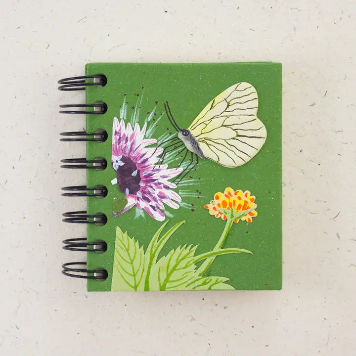 Small Dark Green Butterfly Notebook