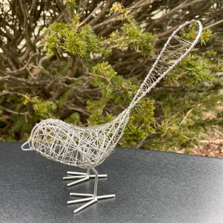Upcycled Metal Wire Bird