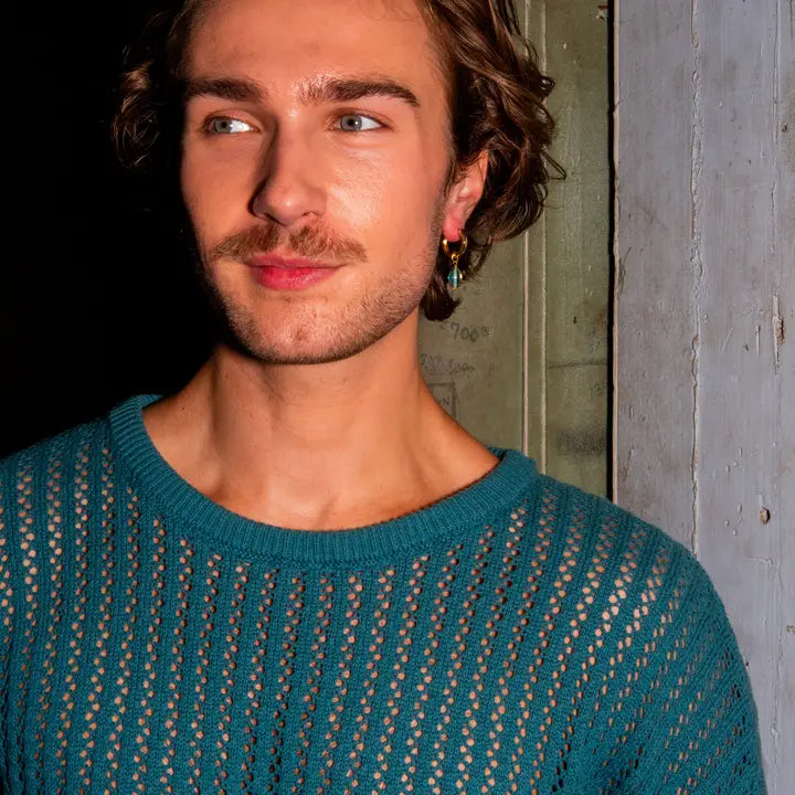 Faceted Pendant Hoops