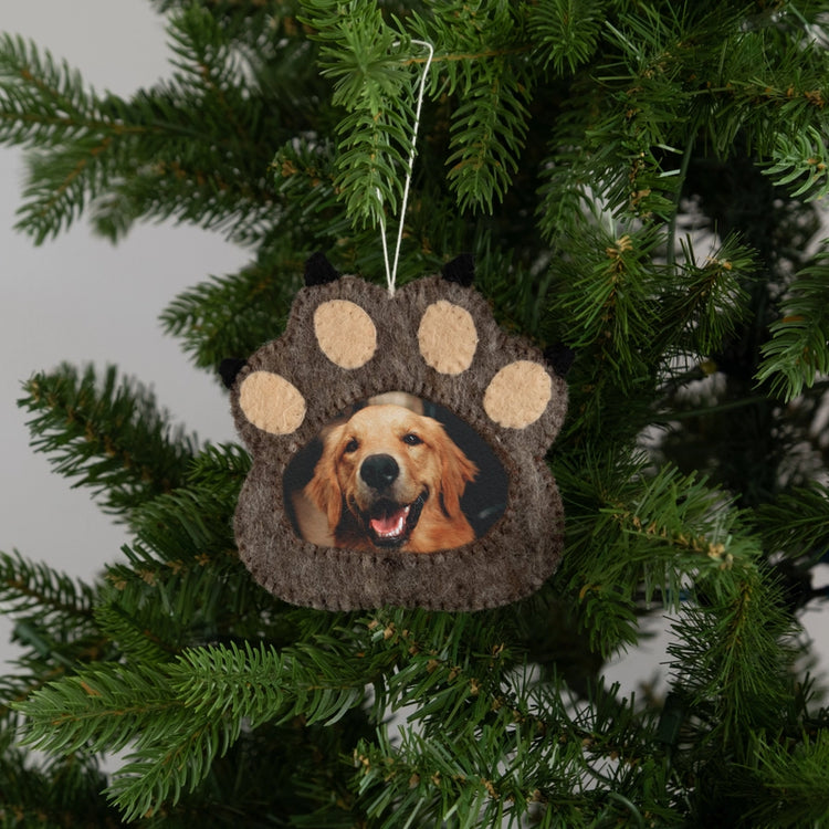 Paw Print Pet Picture Ornament