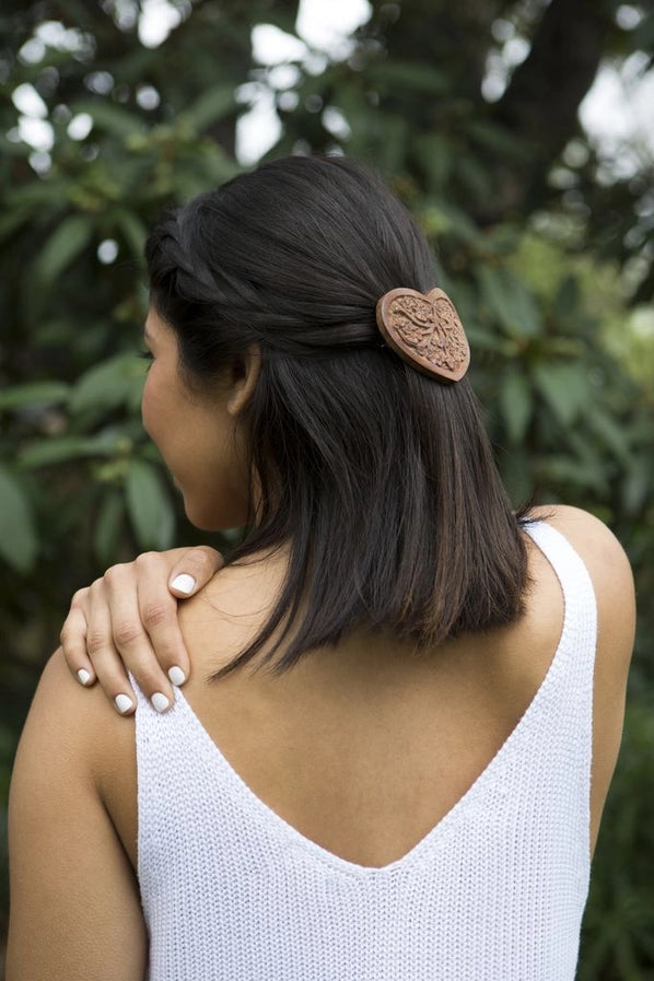 Sonia Floral Heart Barrette