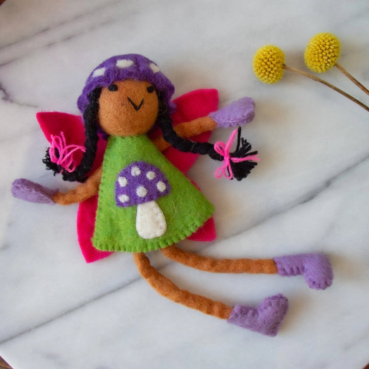 Mushroom Bonnet Tooth Fairy Doll