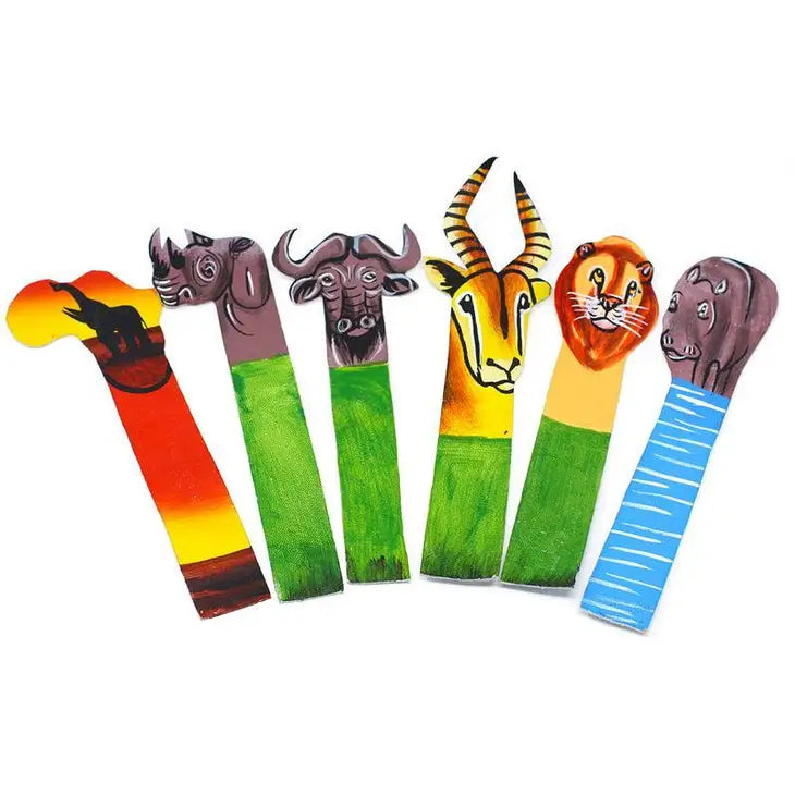 Leather Safari Animal Bookmark