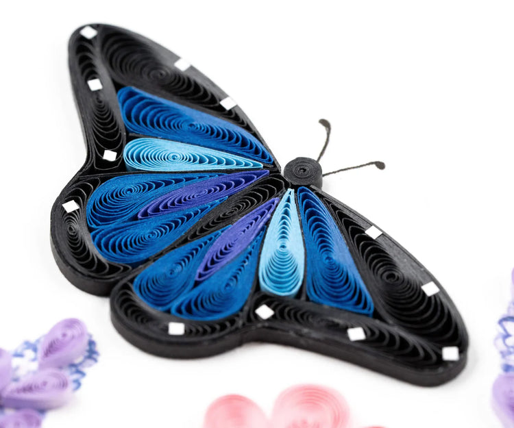Birthday Flowers Butterfly Card