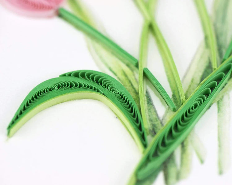 Quilling Card Colorful Tulips