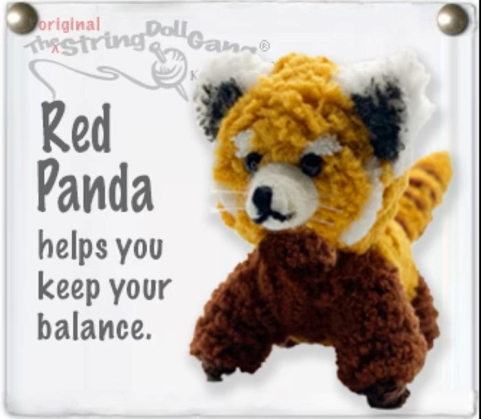 Red Panda String Doll Keychain