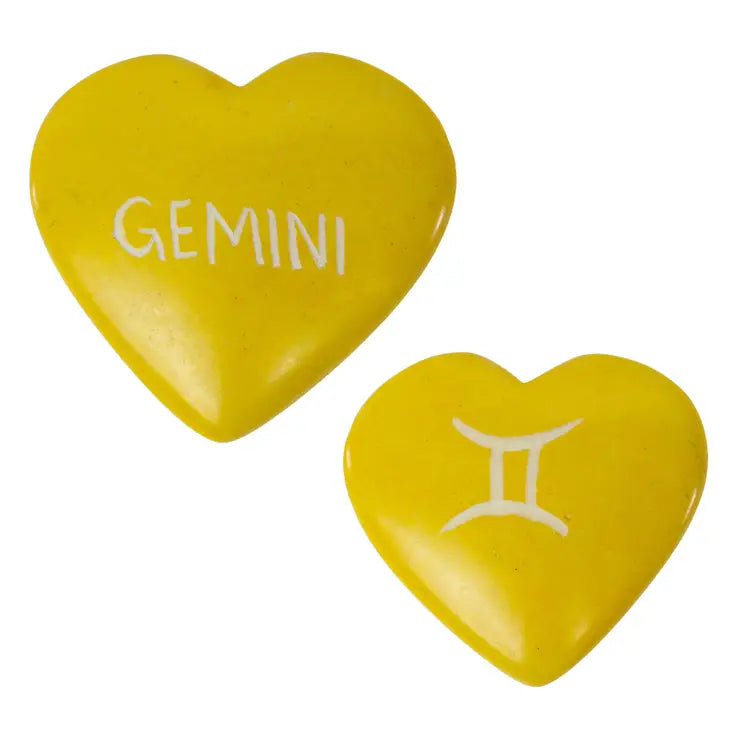 Zodiac Sign Soapstone Hearts