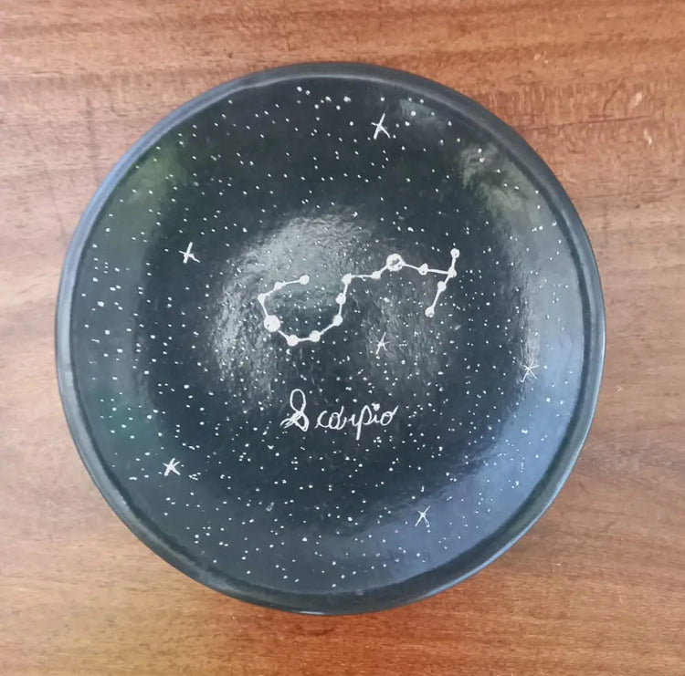 Zodiac Constellations Ceramic Ring Dish