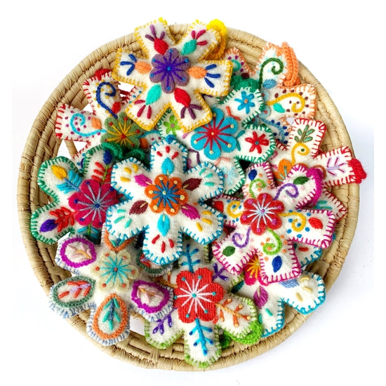 Snowflake Embroidered Christmas Ornament