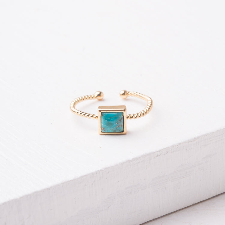 Jayne Square Turquoise Ring